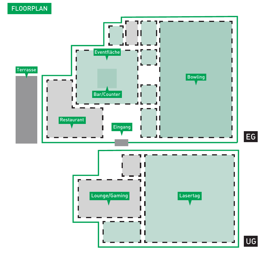 Grundriss des Bowling Room Trier